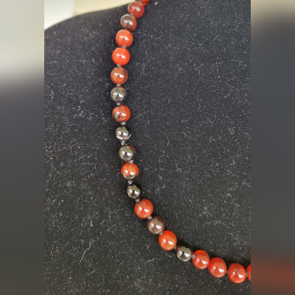 Autumnal Fire Agate Necklace - Picture 2 of 5